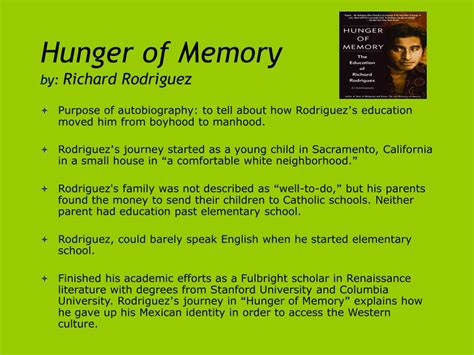 The Importance Of Family In Richard Rodriguez's Hunger Of .